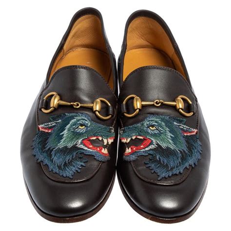 gucci wolf shoes|gucci suede loafer.